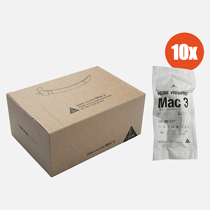 Одноразовые клинки HEINE visionPRO Mac 3, коробка на 10 шт.