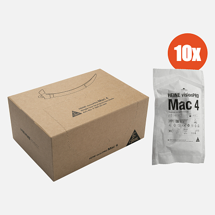 Одноразовые клинки HEINE visionPRO Mac 4, коробка на 10 шт.