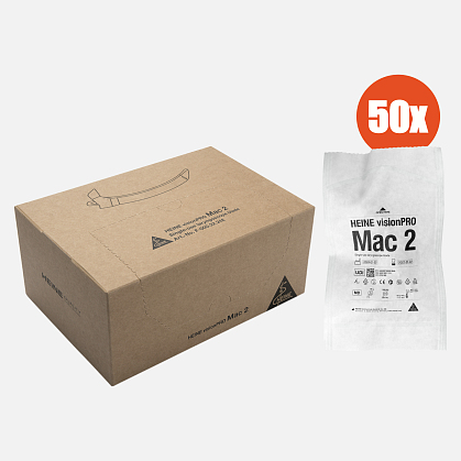 Одноразовые клинки HEINE visionPRO Mac 2, коробка на 50 шт.